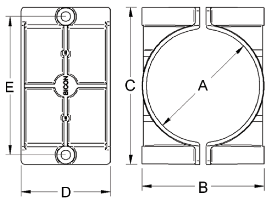 BICON-Prysmian-Aluminium-Two-Bolt-Cable-Cleat-370BA-370BB-Series