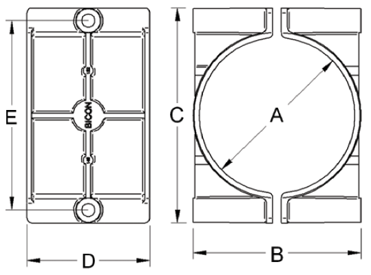 BICON-Prysmian-Cast-Iron-Two-Bolt-Cable-Cleat-370CG-Series